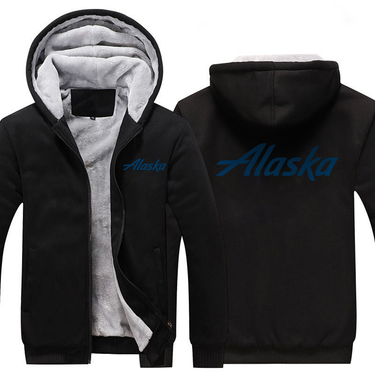AIR ALASKA AIRLINES JACKETS FLEECE SWEATSHIRT